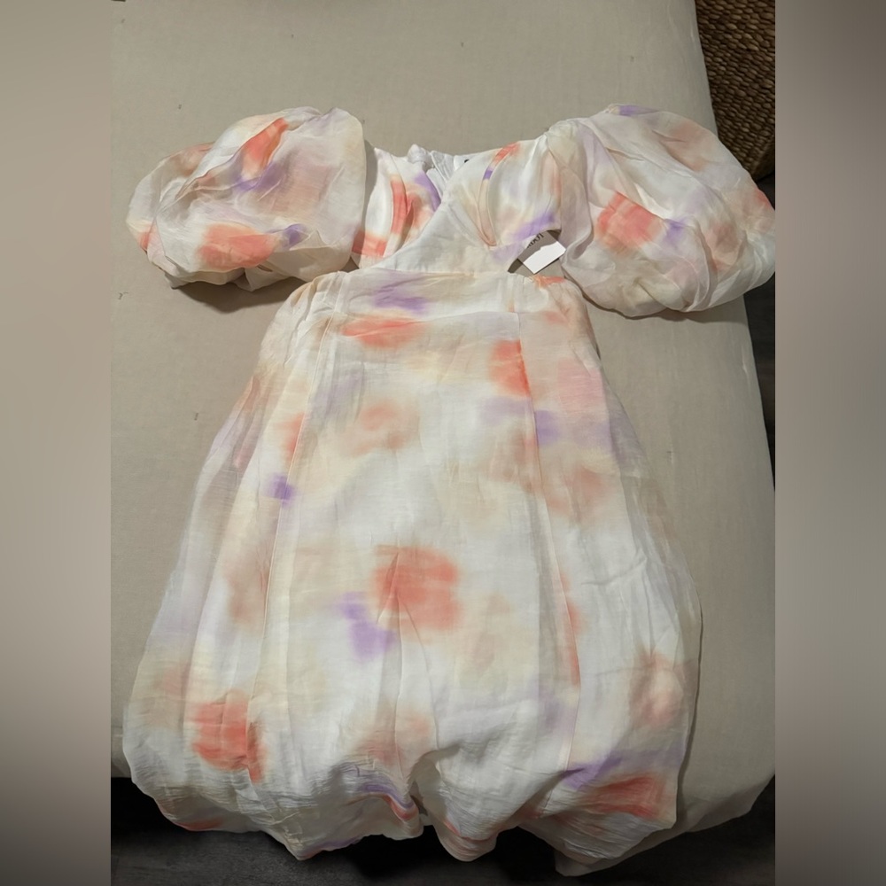 Lucia Midi Dress in Painterly Floral - Picture 4 of 5